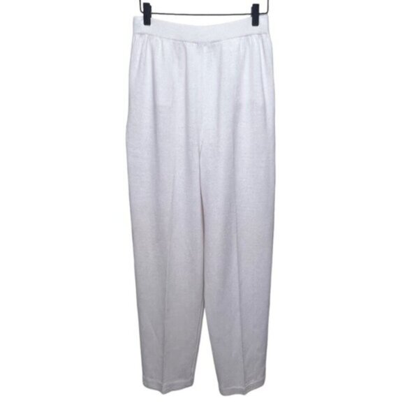Vintage St John Collection Marie Gray Santana Knit Ivory Knit Pant Sweater Set - Picture 11 of 16